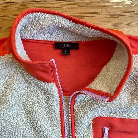 J. Crew superplush Sherpa full zip jacket. Size M. - Picture 7 of 16